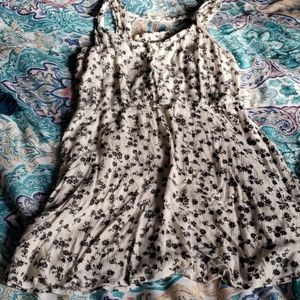 Off white and black floral dress/tank